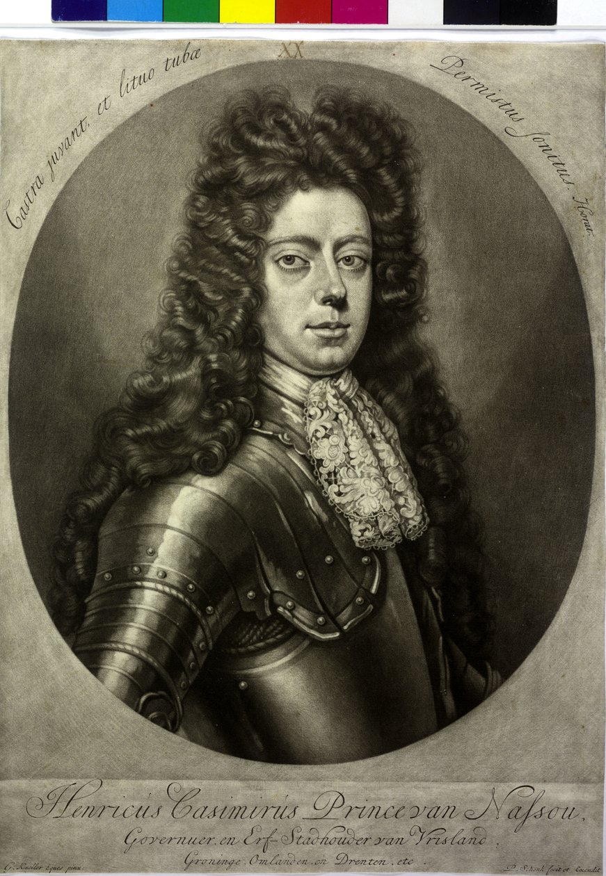 Conde de Nassau-Diez Henrique Casimiro II (impressão) de Pieter Schenk