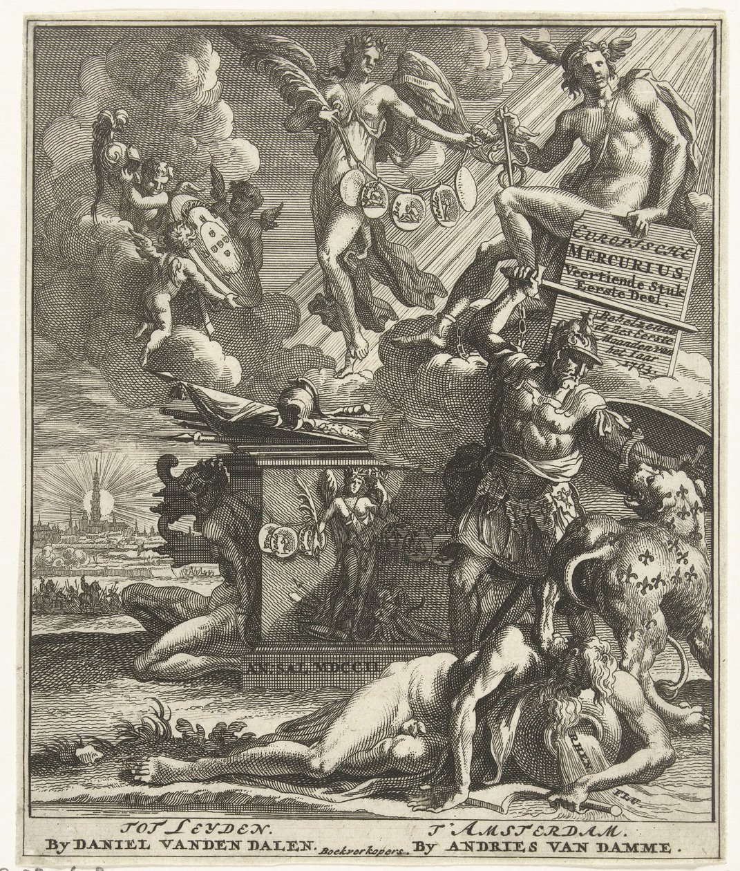 Página de título para: European Mercury Décima Quarta Parte Parte Um, 1703 de Pieter Sluyter