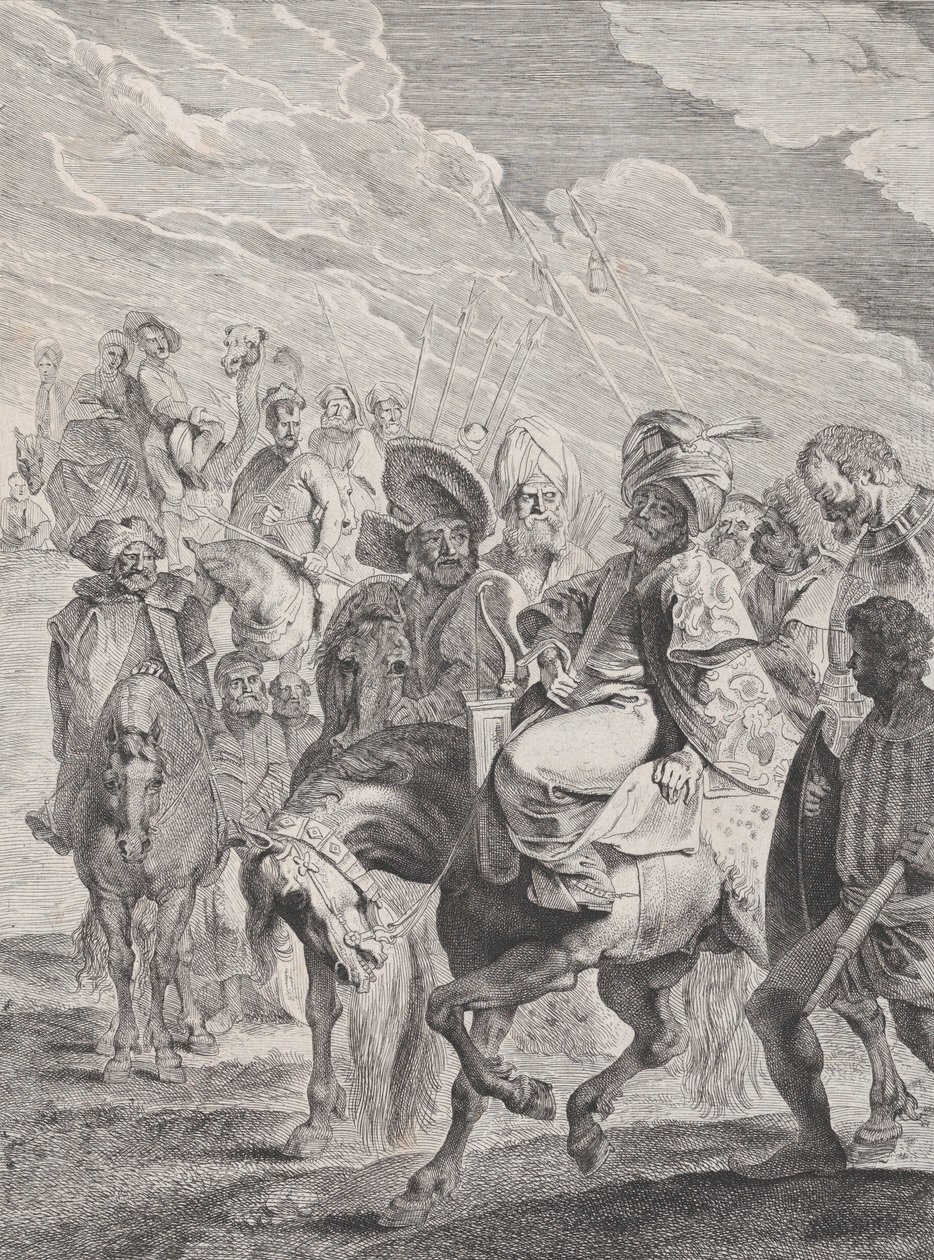 Um príncipe turco a cavalo, ca. 1620-25. de Pieter Soutman