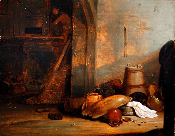 Um interior camponês de Pieter Symonsz. Potter