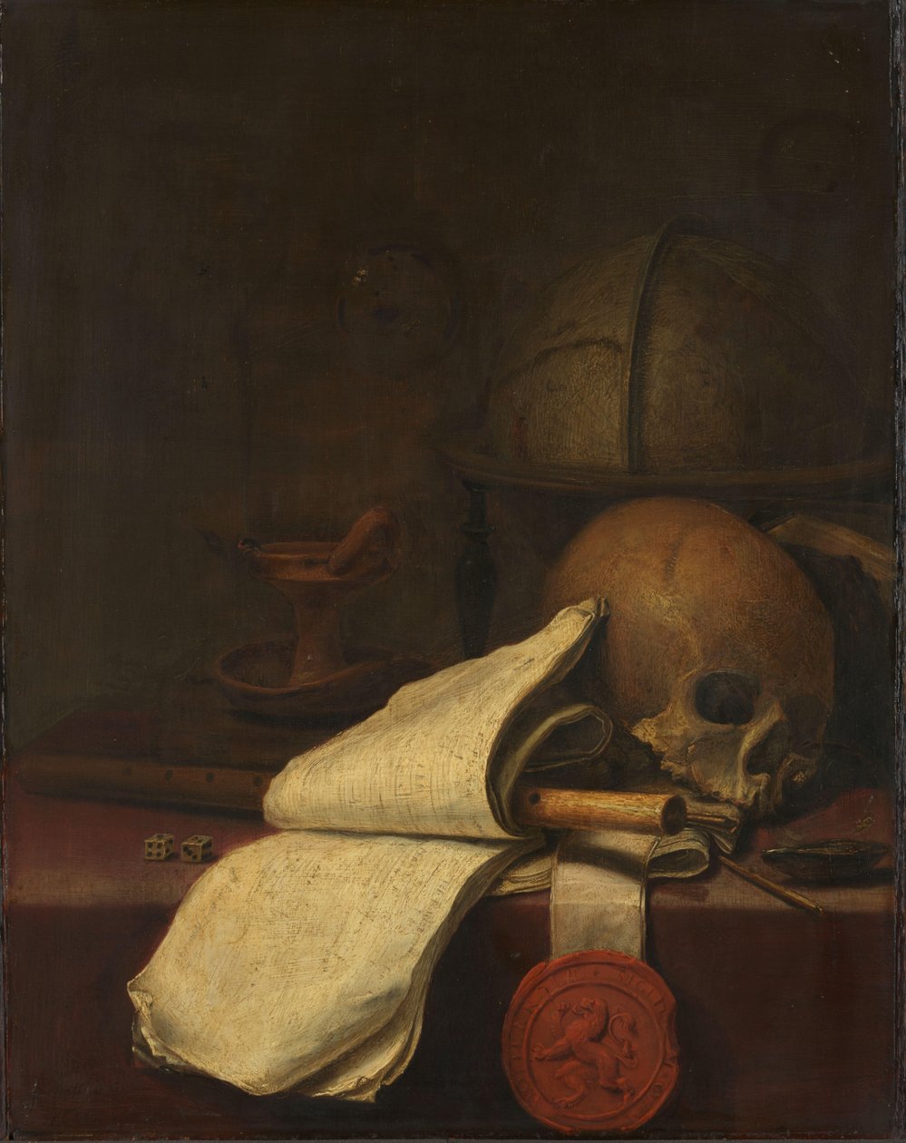 Vanitas natureza morta de Pieter Symonsz Potter