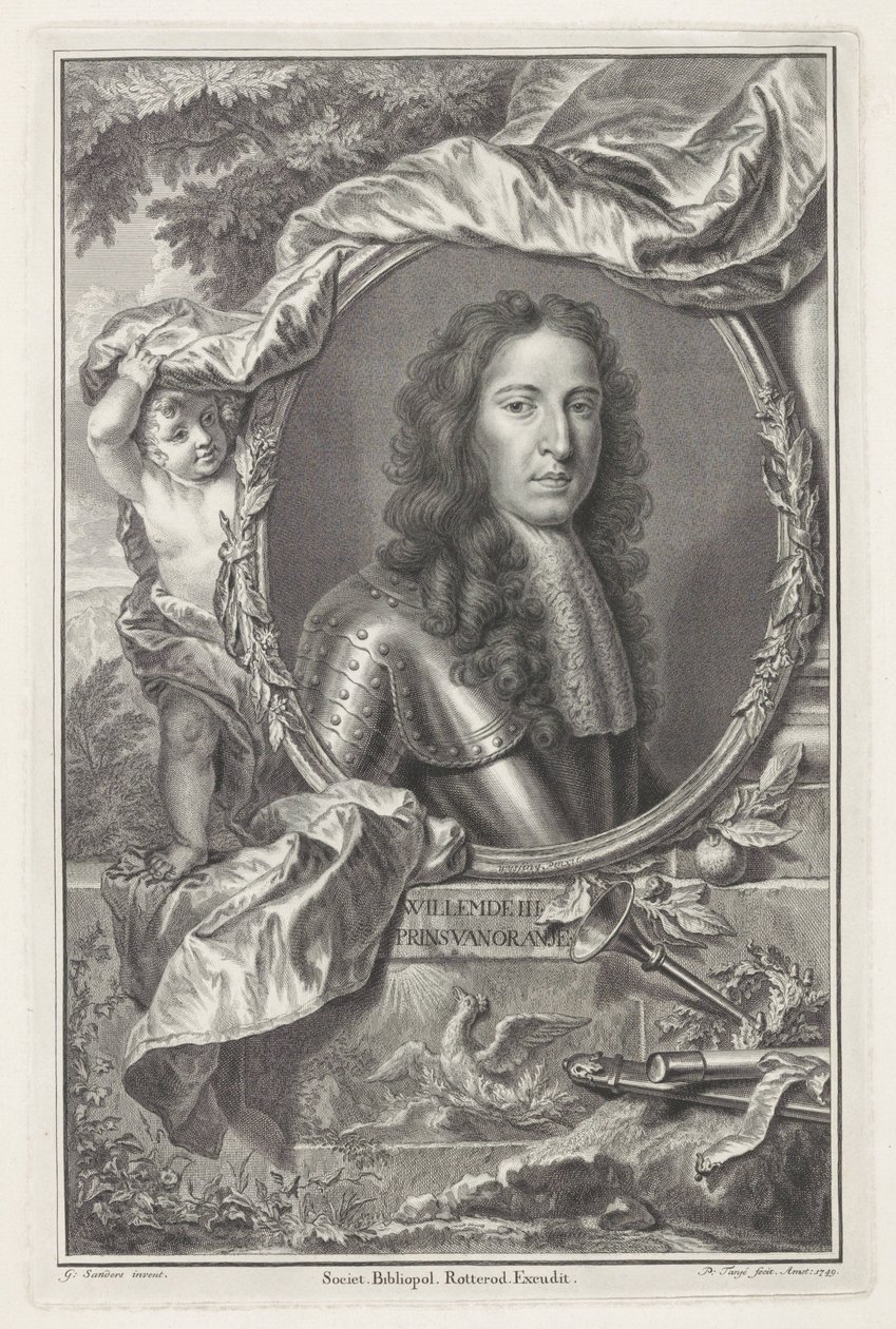 Retrato de Guilherme III, Príncipe de Orange de Pieter Tanjé