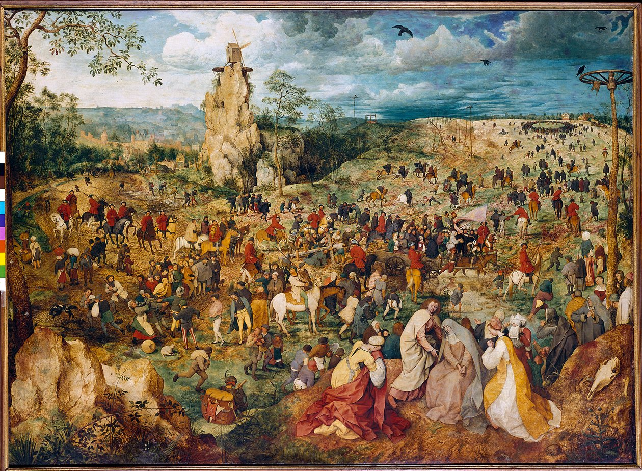 Cristo carregando a cruz (Carregando a cruz). Pintura de Pieter Bruegel (ou Breugel ou Brueghel ou Breughel) o primeiro (1525-1569). 1564. Óleo sobre madeira. Dim: 1,24 X 1,70m. Viena, Museu Kunsthistorisches. de Pieter Bruegel the Elder