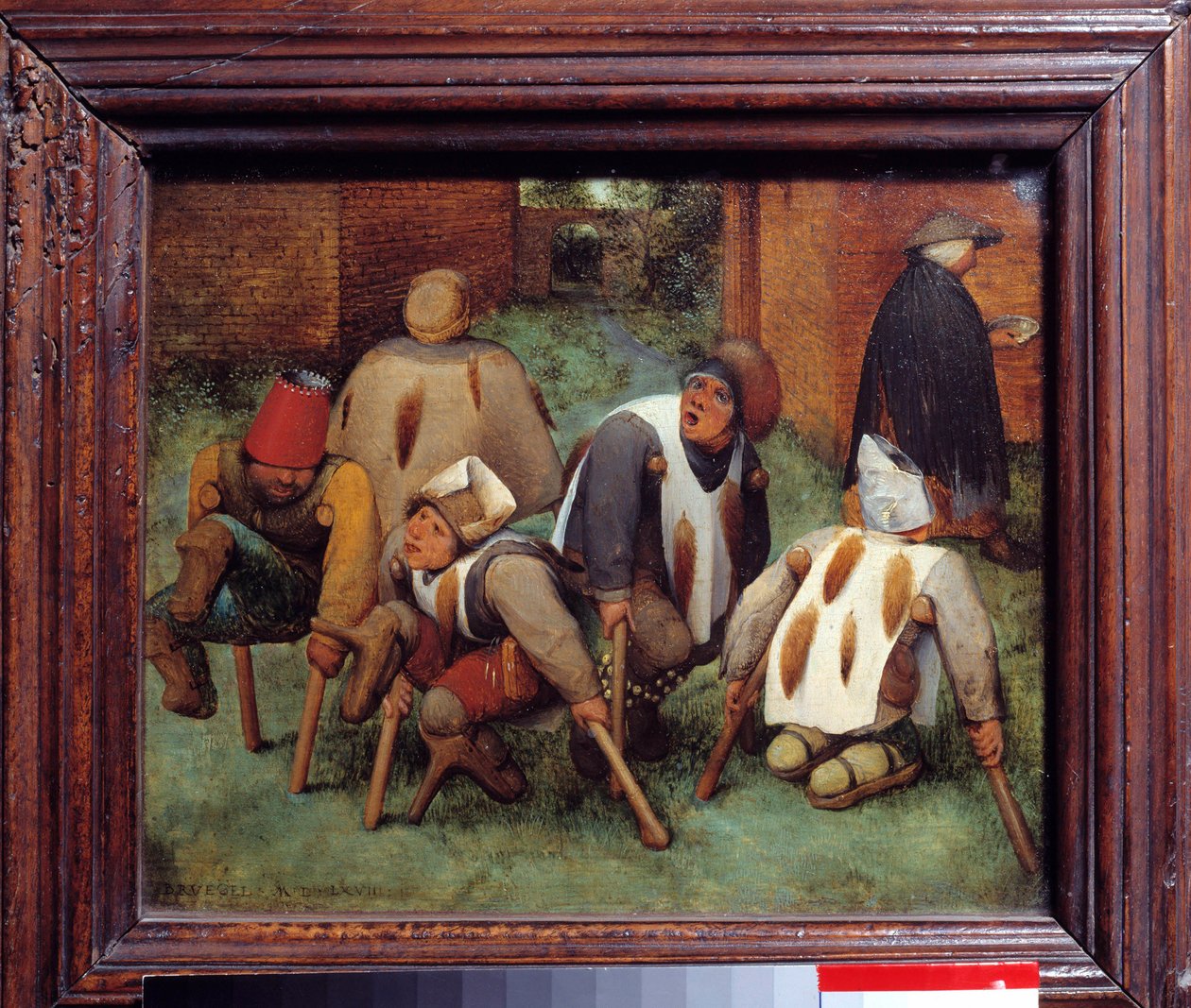 Os mendigos Grupos de deficientes mortos e infelizes. Pintura de Pieter Bruegel (ou Breugel ou Brueghel ou Breughel) o primeiro (1525-1569). 1568. Dim. 0,18x0,21 m. Museu do Louvre, Paris de Pieter Bruegel the Elder