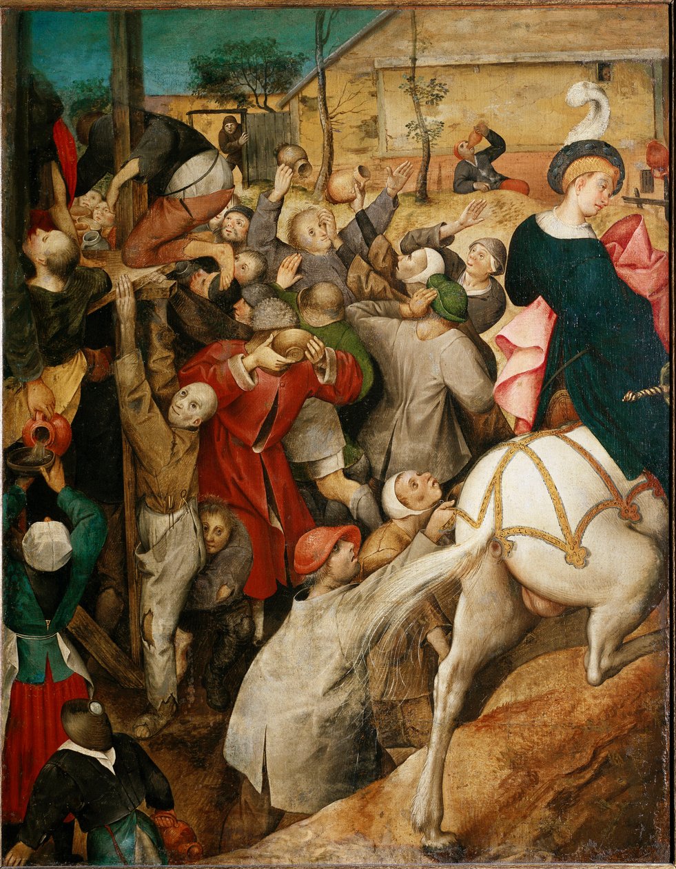 O vinho de Saint Martin, detalhe. (óleo sobre madeira de Pieter Bruegel the Elder