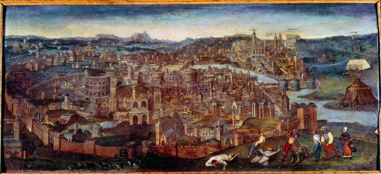 Vista de Roma. Pintura de Pieter Brueghel Diz O Antigo (ou o Antigo de Pieter Bruegel the Elder