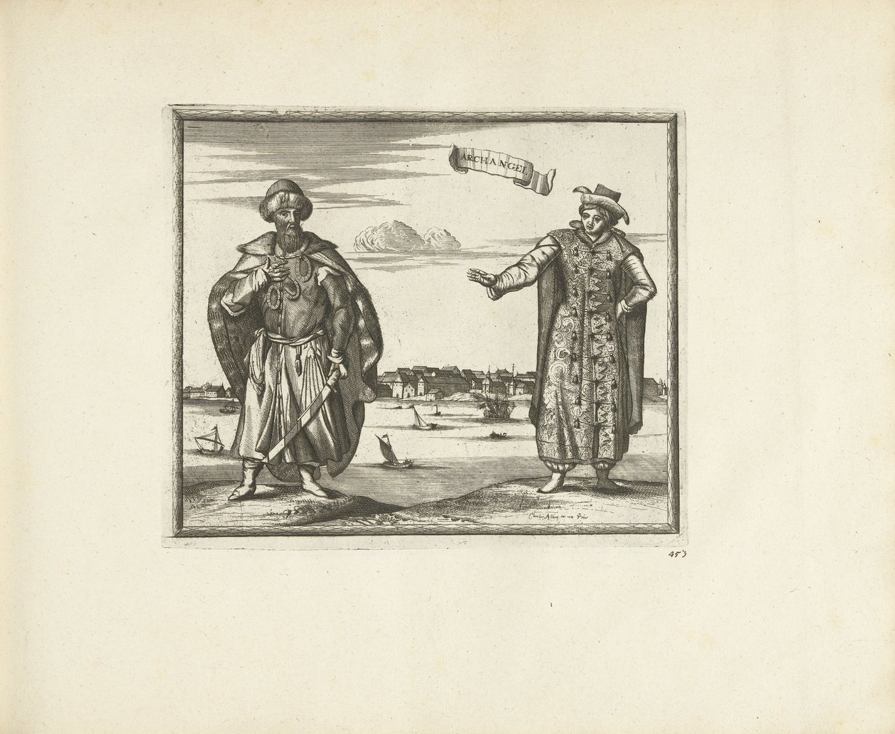 Habitantes de Arkhangelsk, 1726 de Pieter Van der Aa