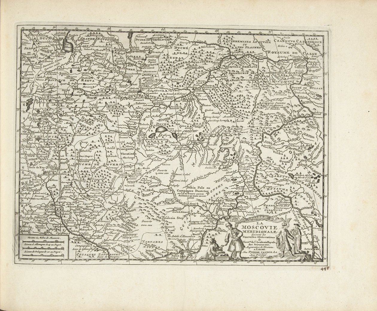 Mapa de Moscóvia, 1726 de Pieter Van der Aa