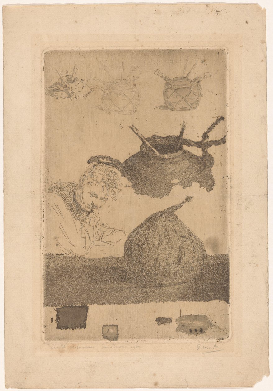 Primeiras provas de gravação (título no objeto) de Pieter Willem van Baarsel (signed by artist)