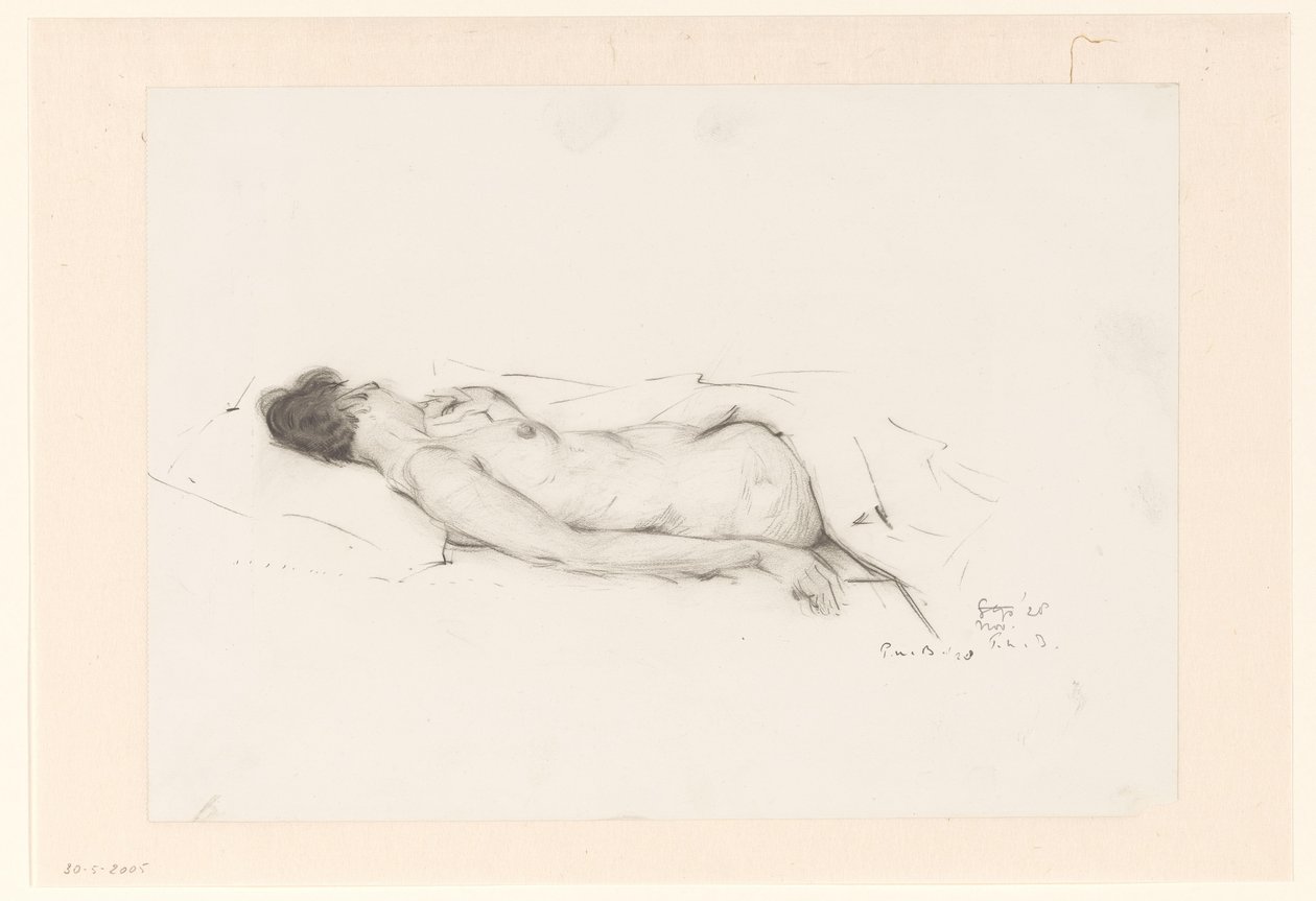 Reclinagem nua de Pieter Willem van Baarsel