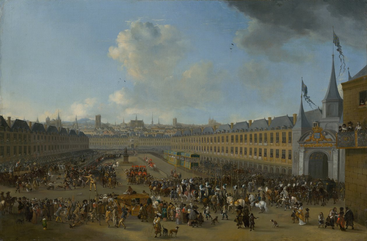 Torneio na Place des Vosges em Paris, ca 1665. de Pieter Wouwerman