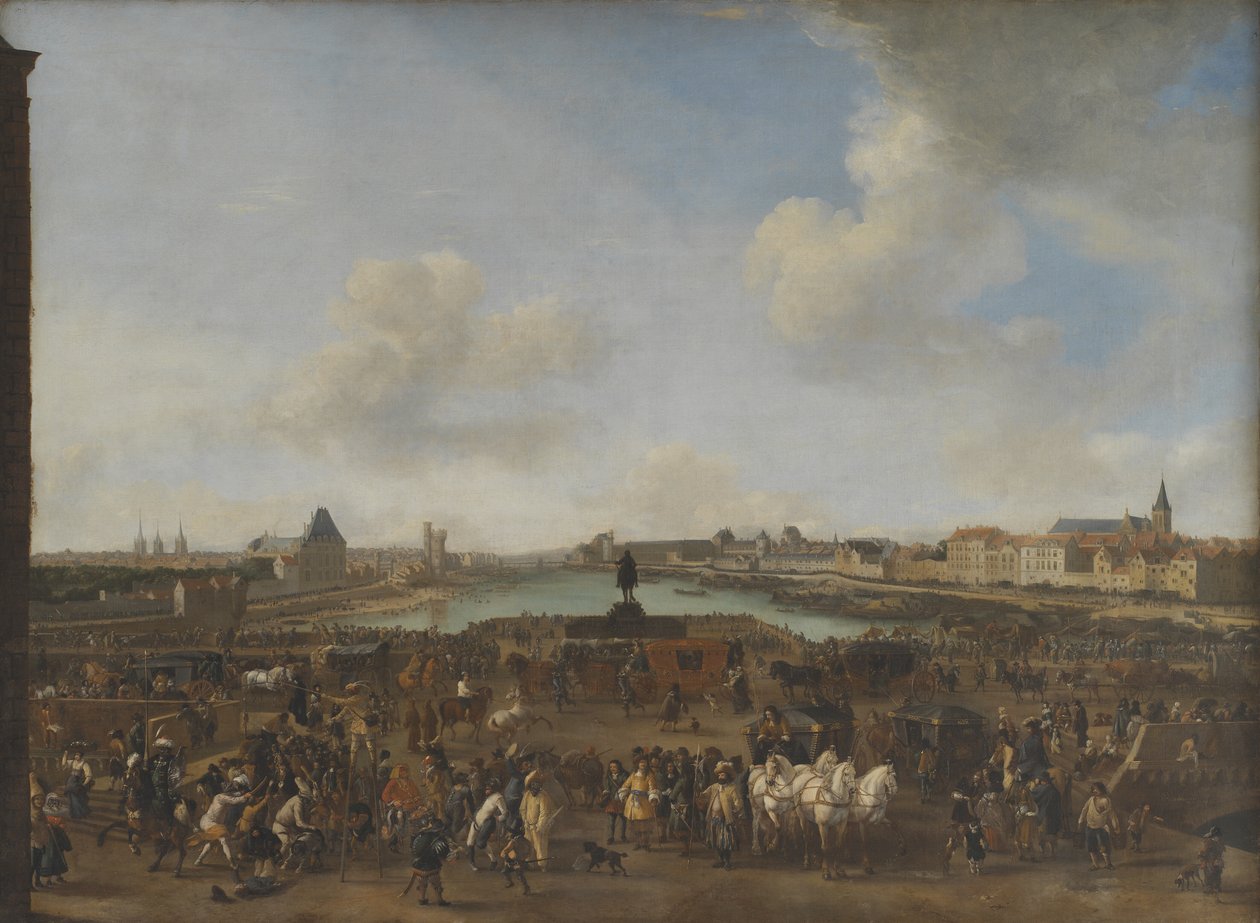 Vista de Paris vista da Place Dauphine de Pieter Wouwerman