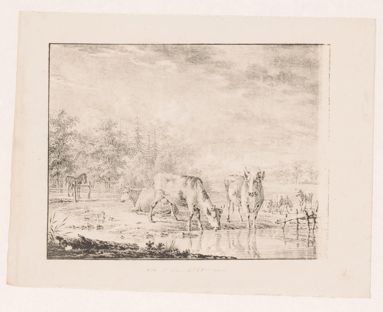 Vacas junto à água de Pieter de Goeje (attributed to)