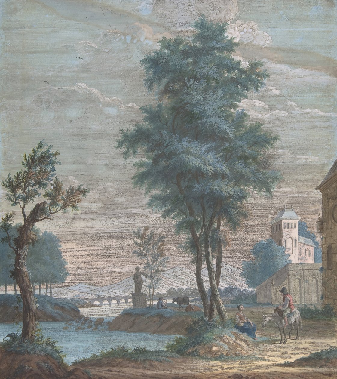 Paisagem italiana, 1769. de Pieter de Groot