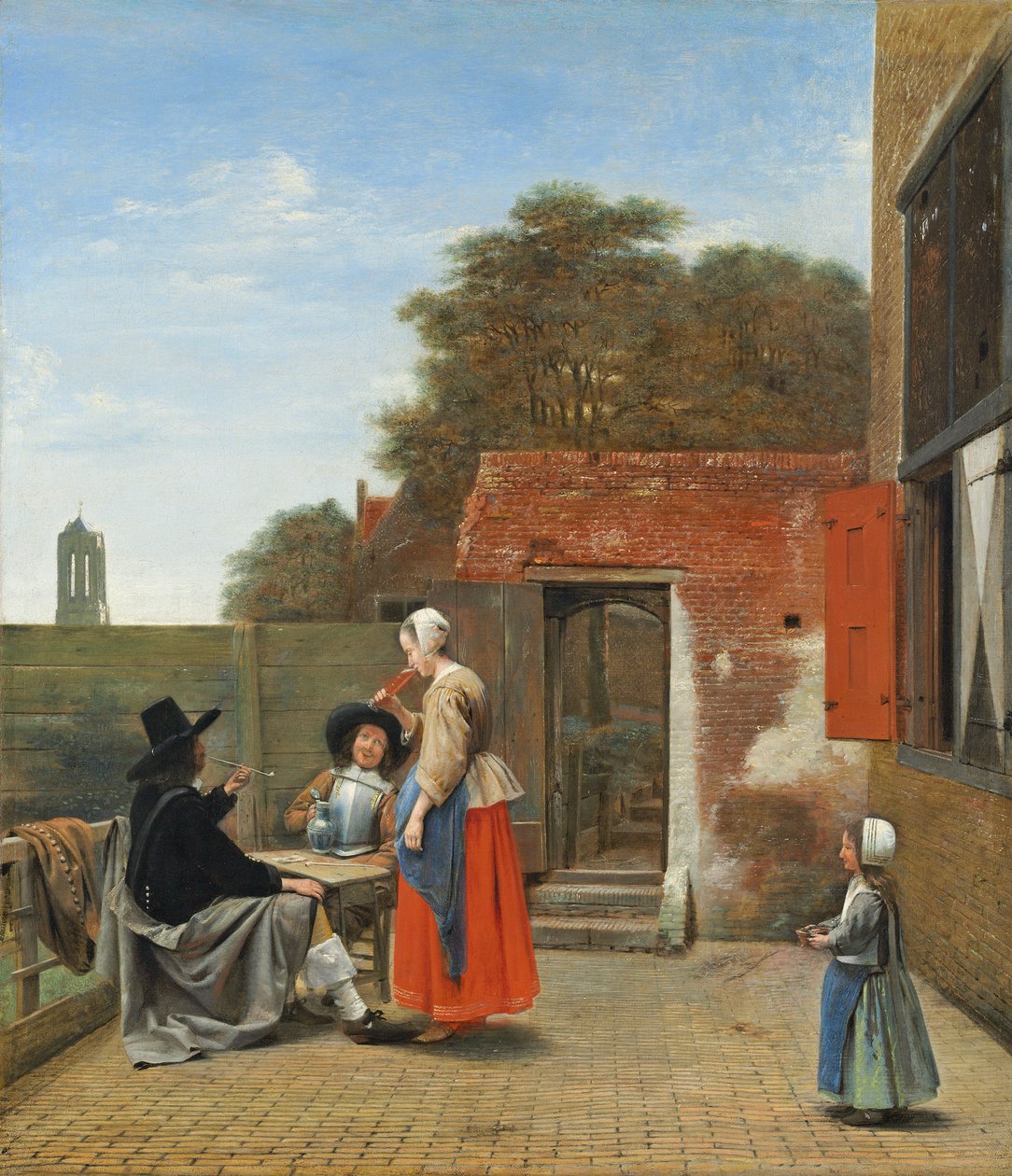 Um pátio holandês, c.1658-60 de Pieter de Hooch