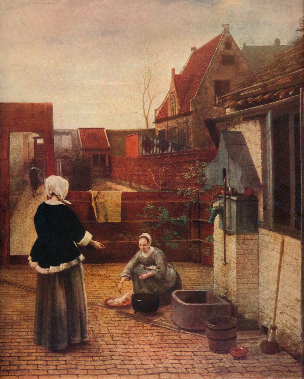 Um pátio holandês, c1658, 1911 de Pieter de Hooch