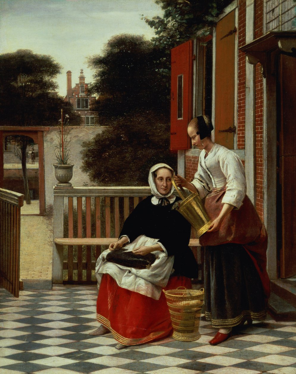 Uma amante e sua empregada doméstica de Pieter de Hooch