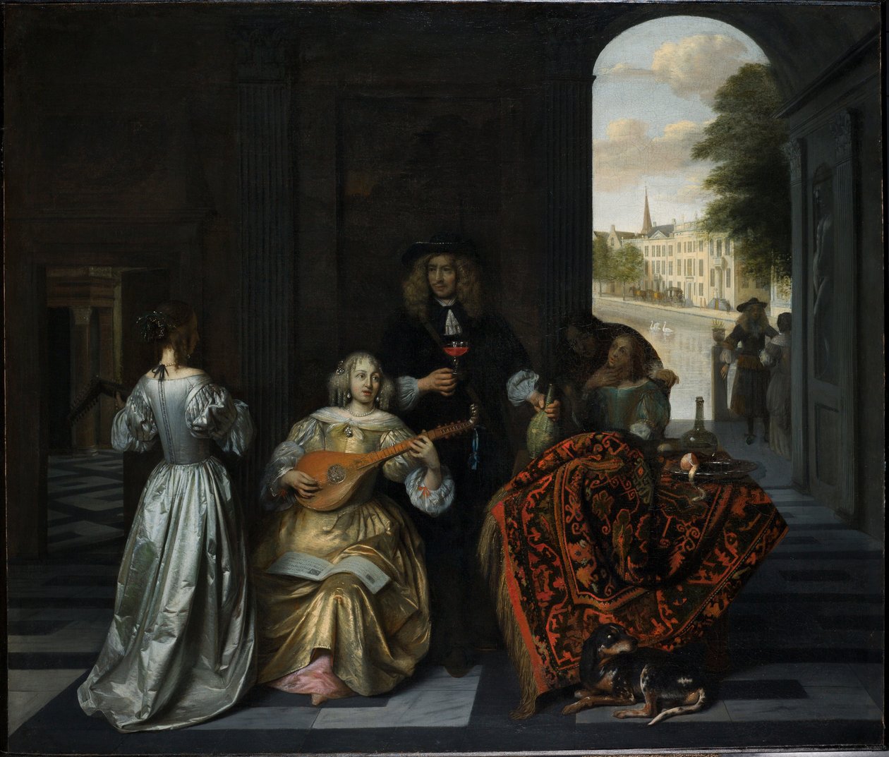 Uma festa musical de Pieter de Hooch