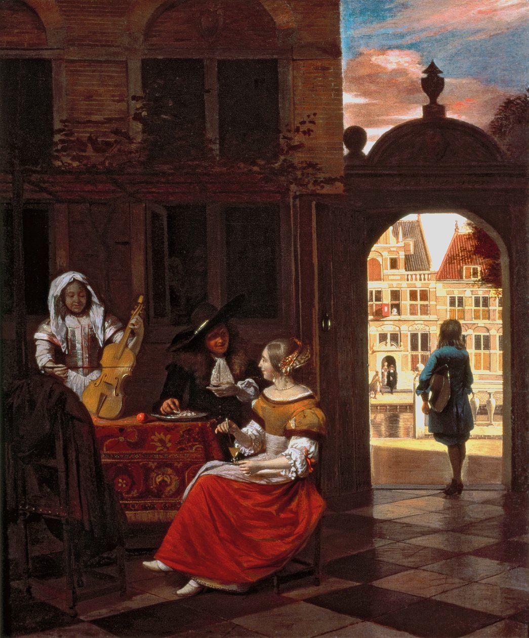 Uma festa musical, 1677 de Pieter de Hooch