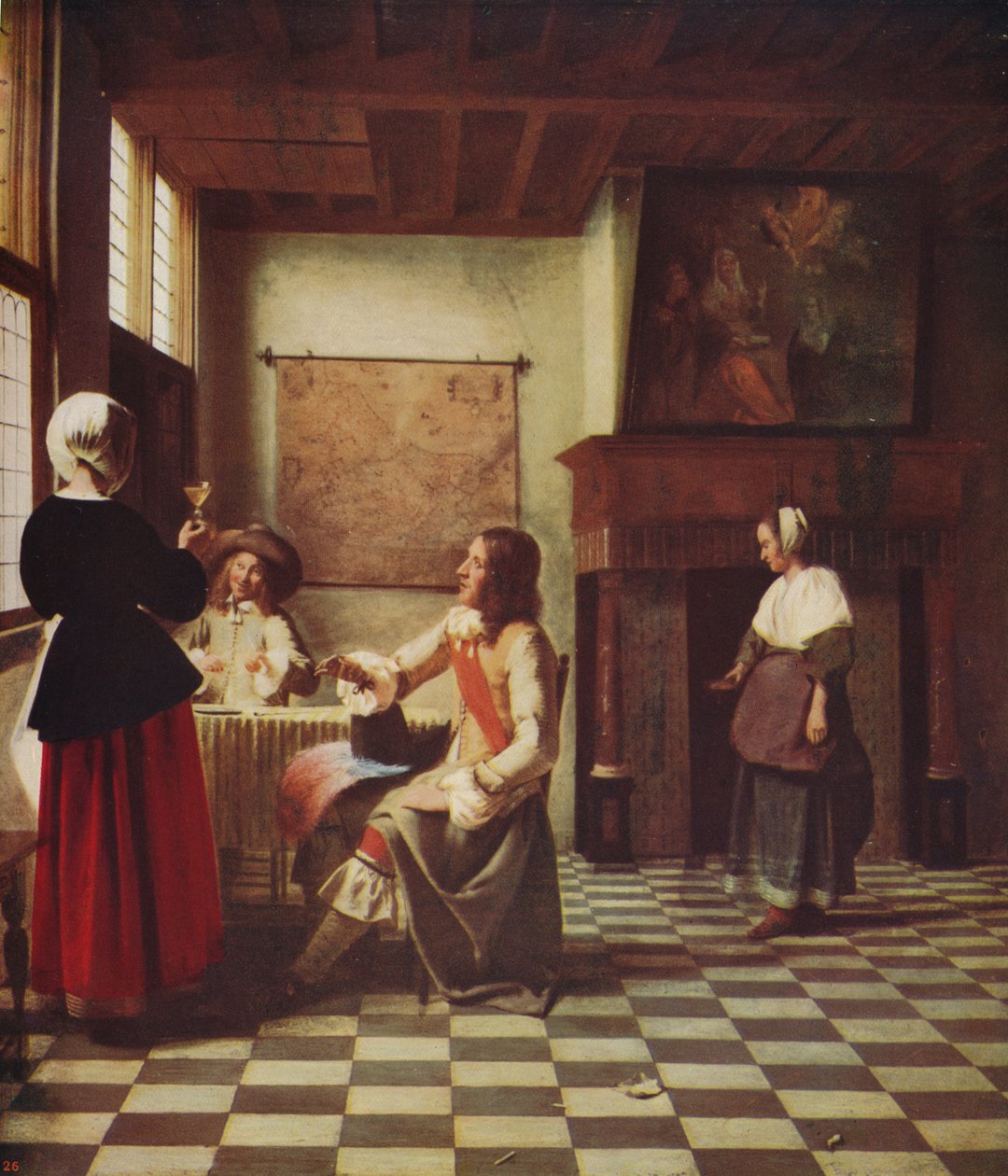 Interior de uma casa holandesa, c1658, c1915 de Pieter de Hooch