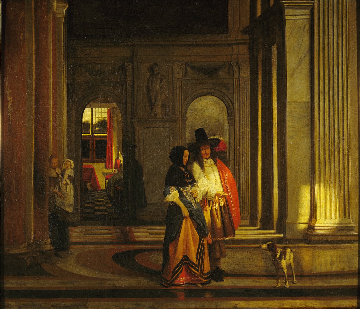Deixando para o passeio de Pieter de Hooch