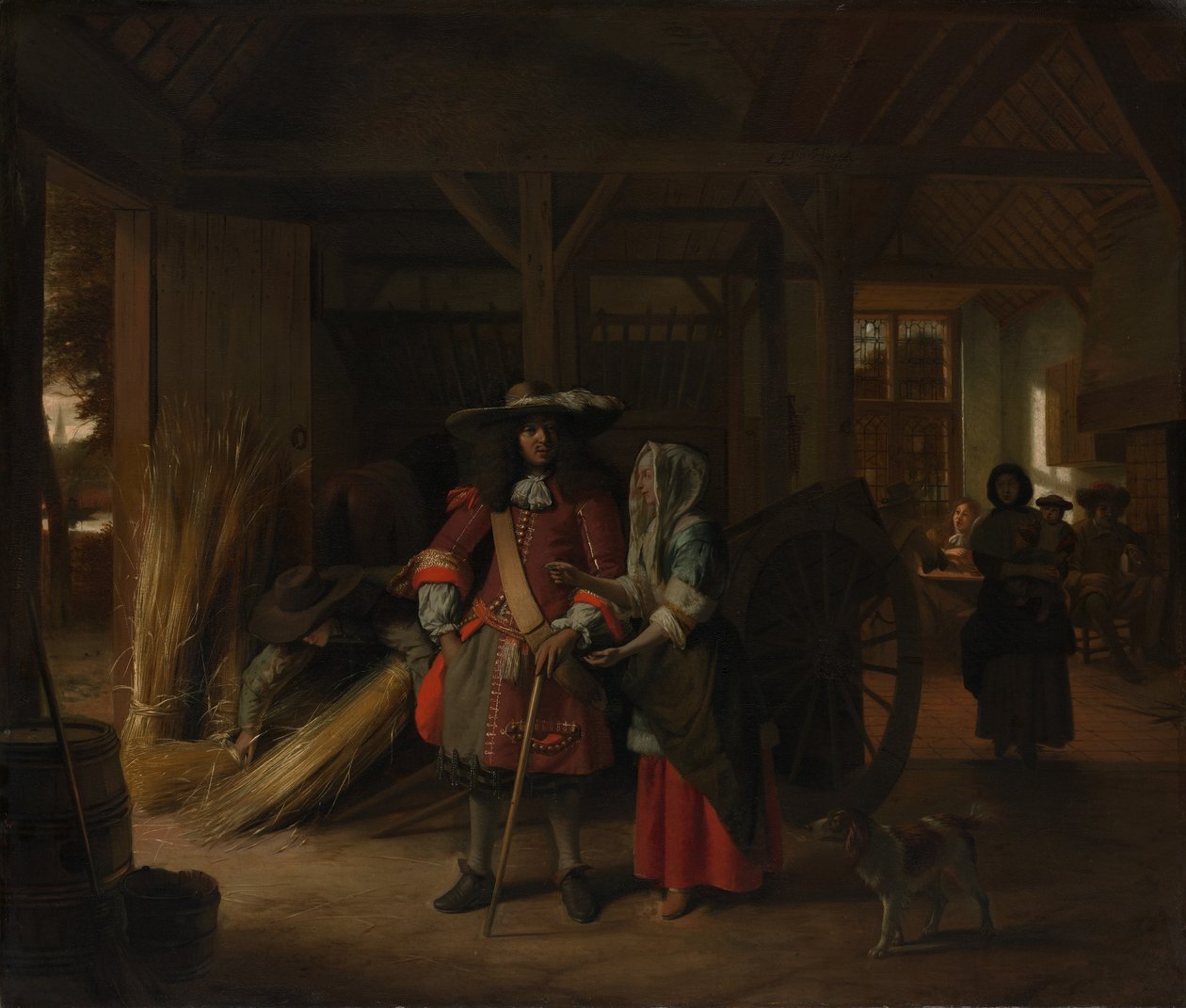 Pagando à Anfitriã, ca. 1670 de Pieter de Hooch