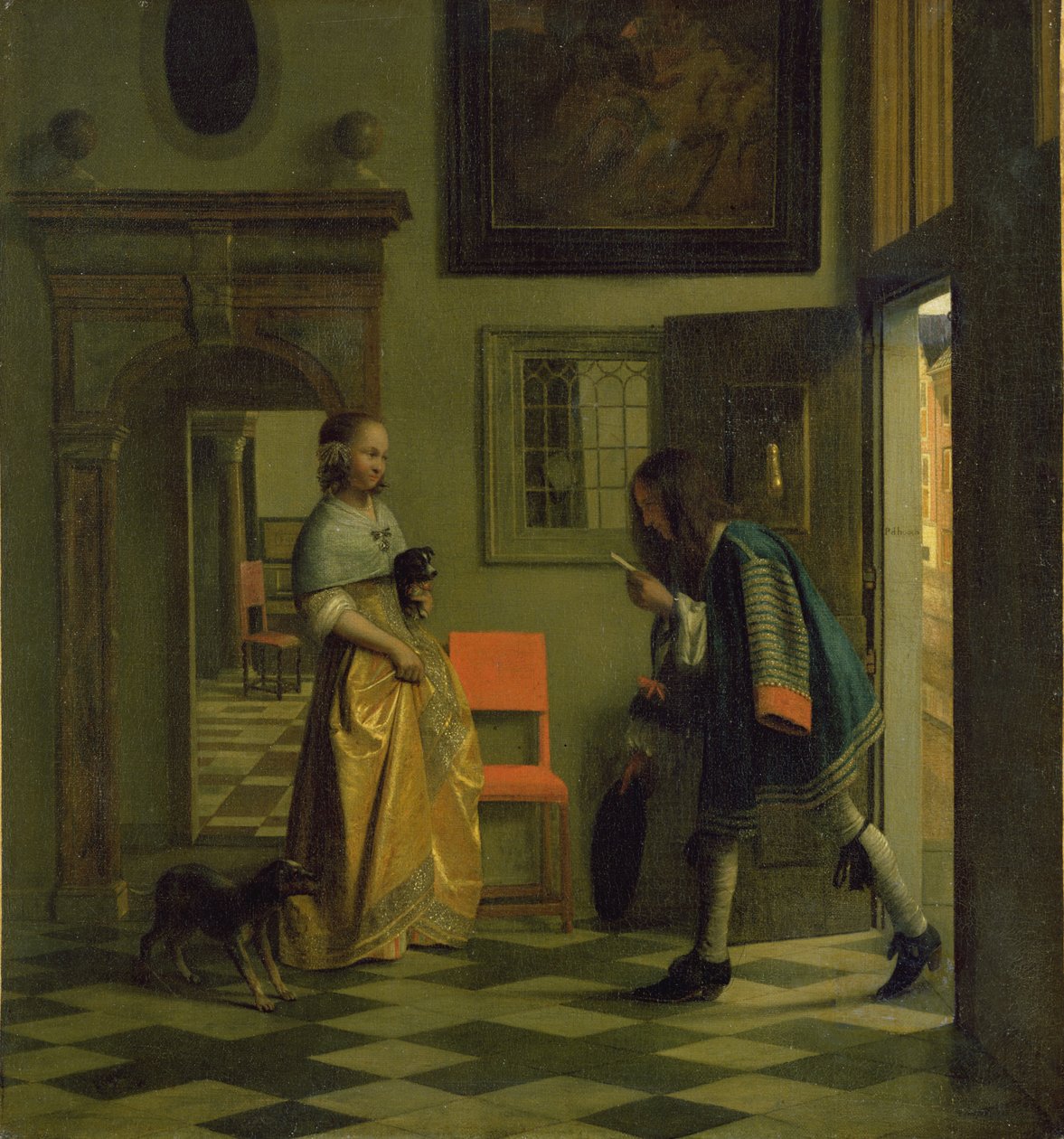 O mensageiro, c.1669 de Pieter de Hooch