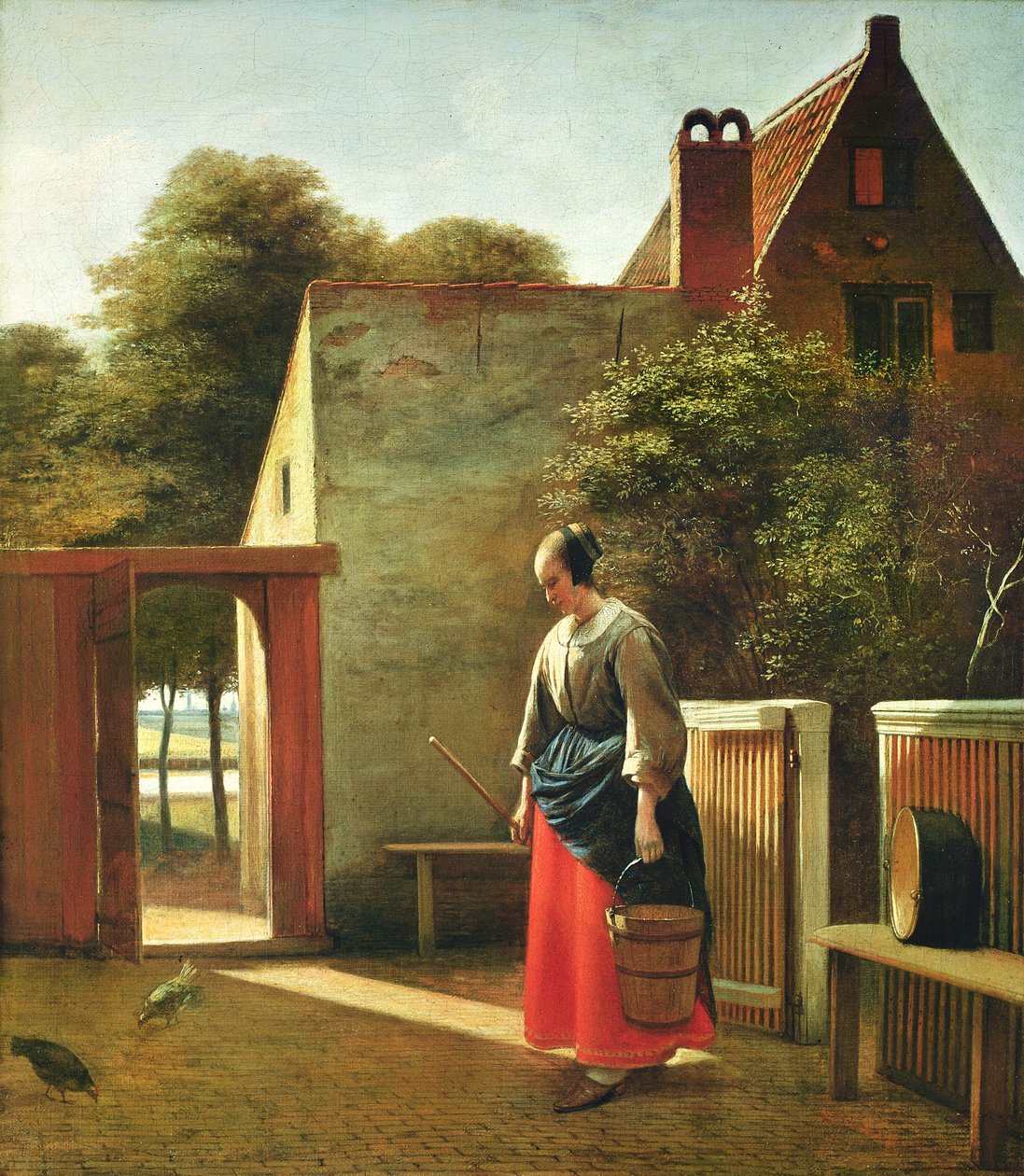 O Servo no Pátio, c.1660 de Pieter de Hooch
