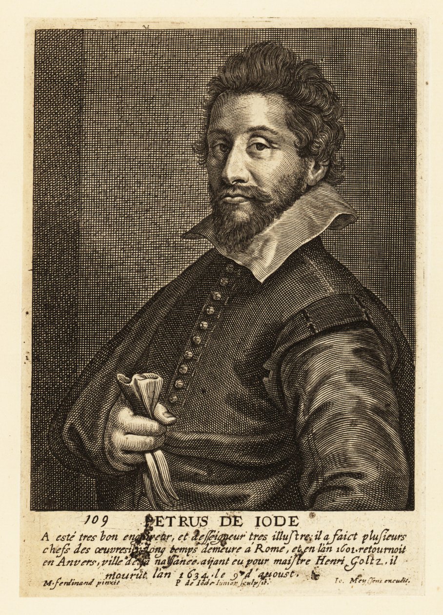 Retrato de Pieter de Jode o Ancião, gravador flamengo, desenhista, editor e pintor de Pieter de II Jode
