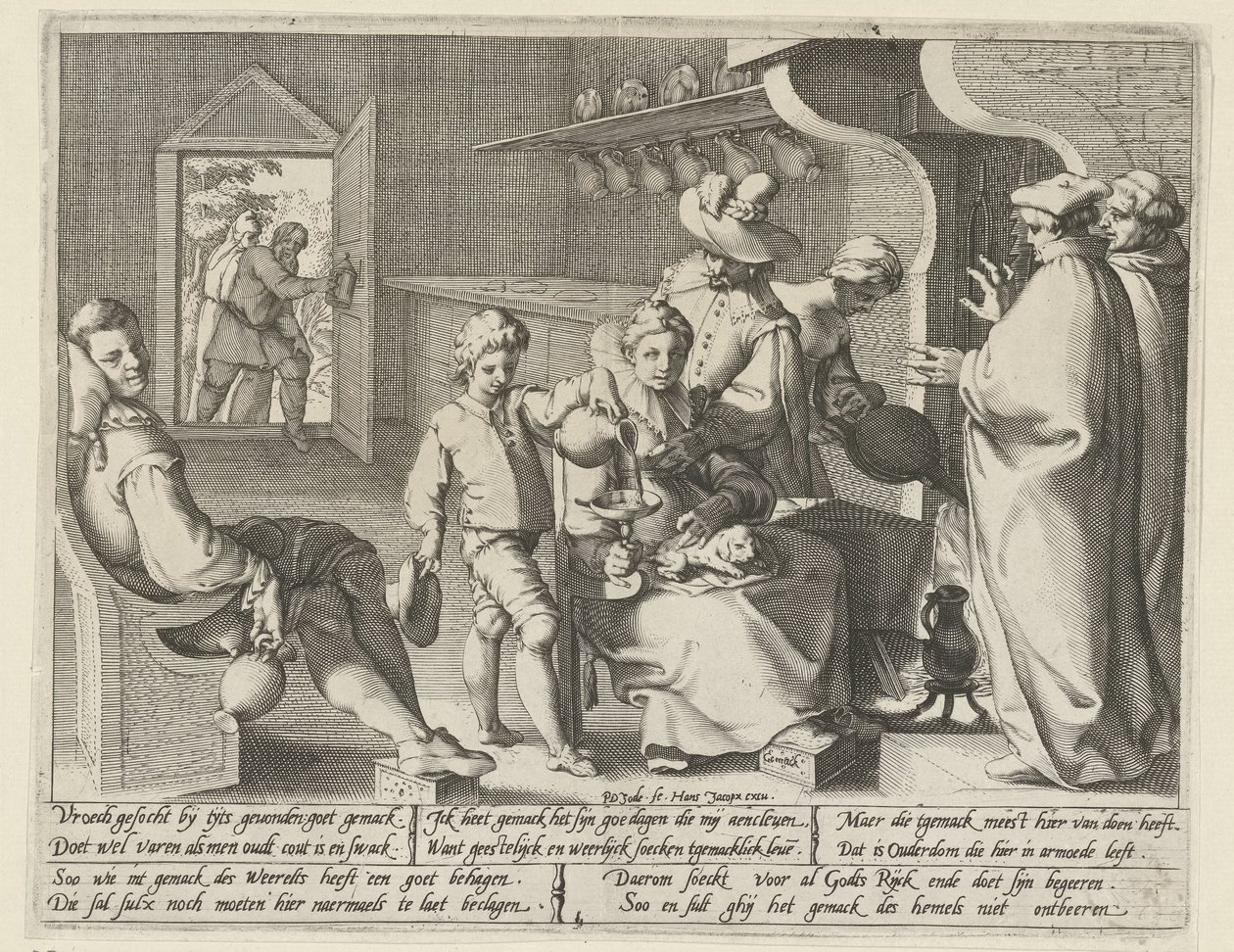 Alegoria da preguiça
Gemack (título sobre o objecto) de Pieter de Jode (I)