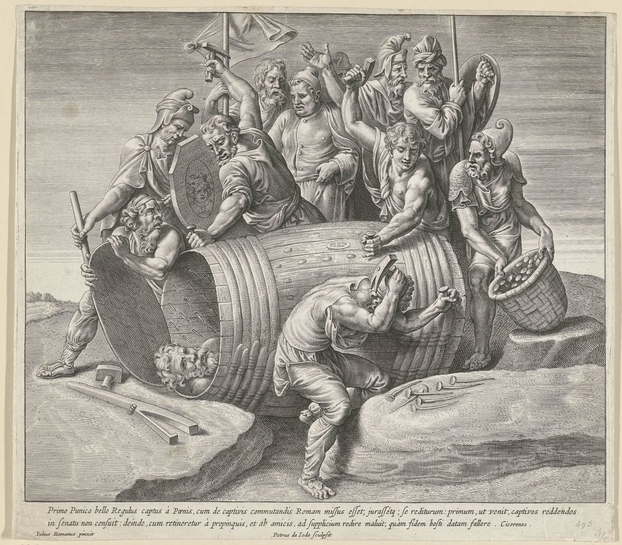 A posição de Marcus Atilius Regulus de Pieter de Jode (I)
