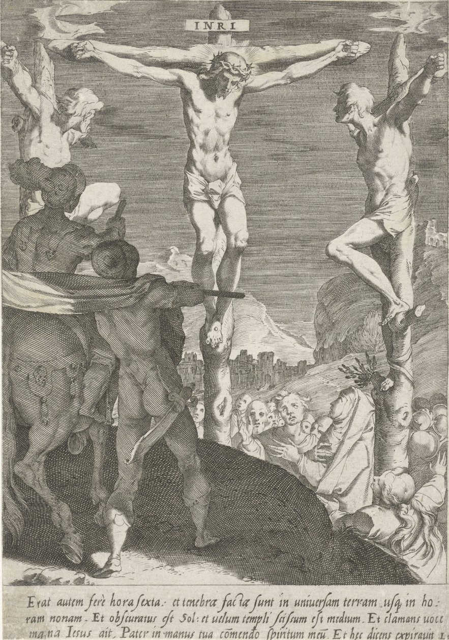 Crucificação de Cristo
Paixão de Cristo (título da série)
Passionis et resurrectionis (título da série) de Pieter de Jode (I)