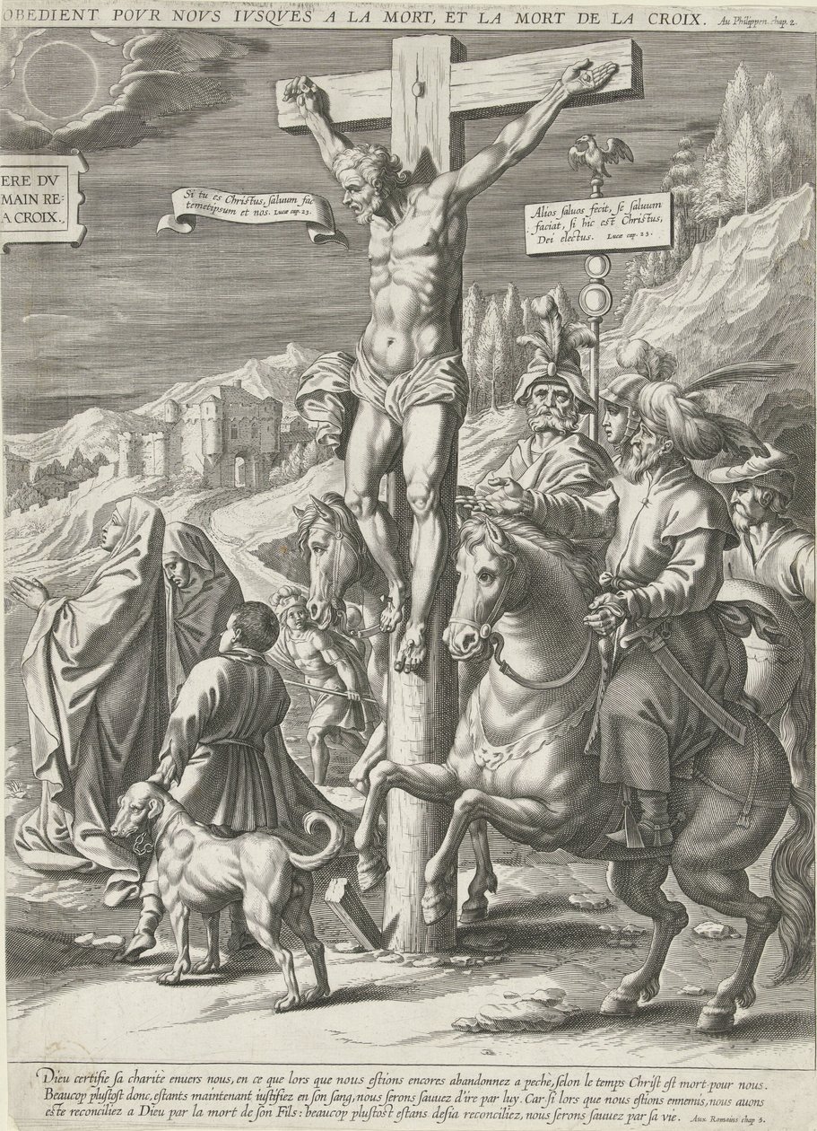 Crucificação de Cristo, parte direita de Pieter de Jode (I)