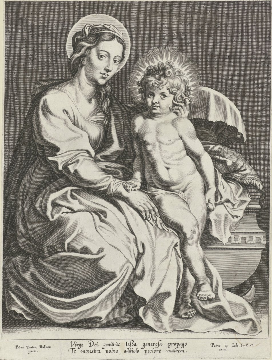 Maria com Cristo Criança por berço de Pieter de Jode (I)