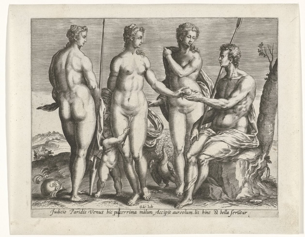 Julgamento de Paris de Pieter de Jode (I)