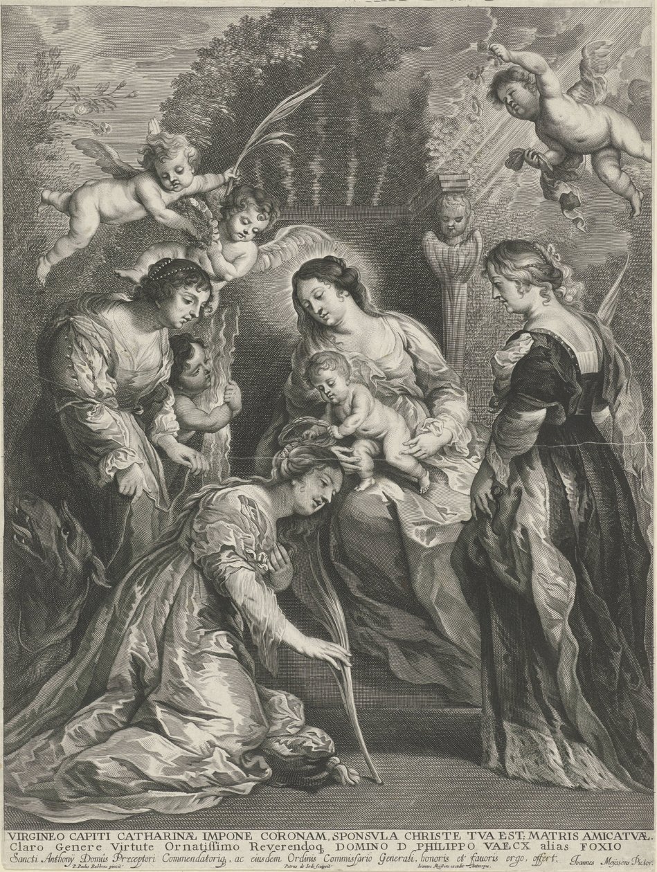 Menino Jesus coroa H. Catharina de Pieter de Jode (II)
