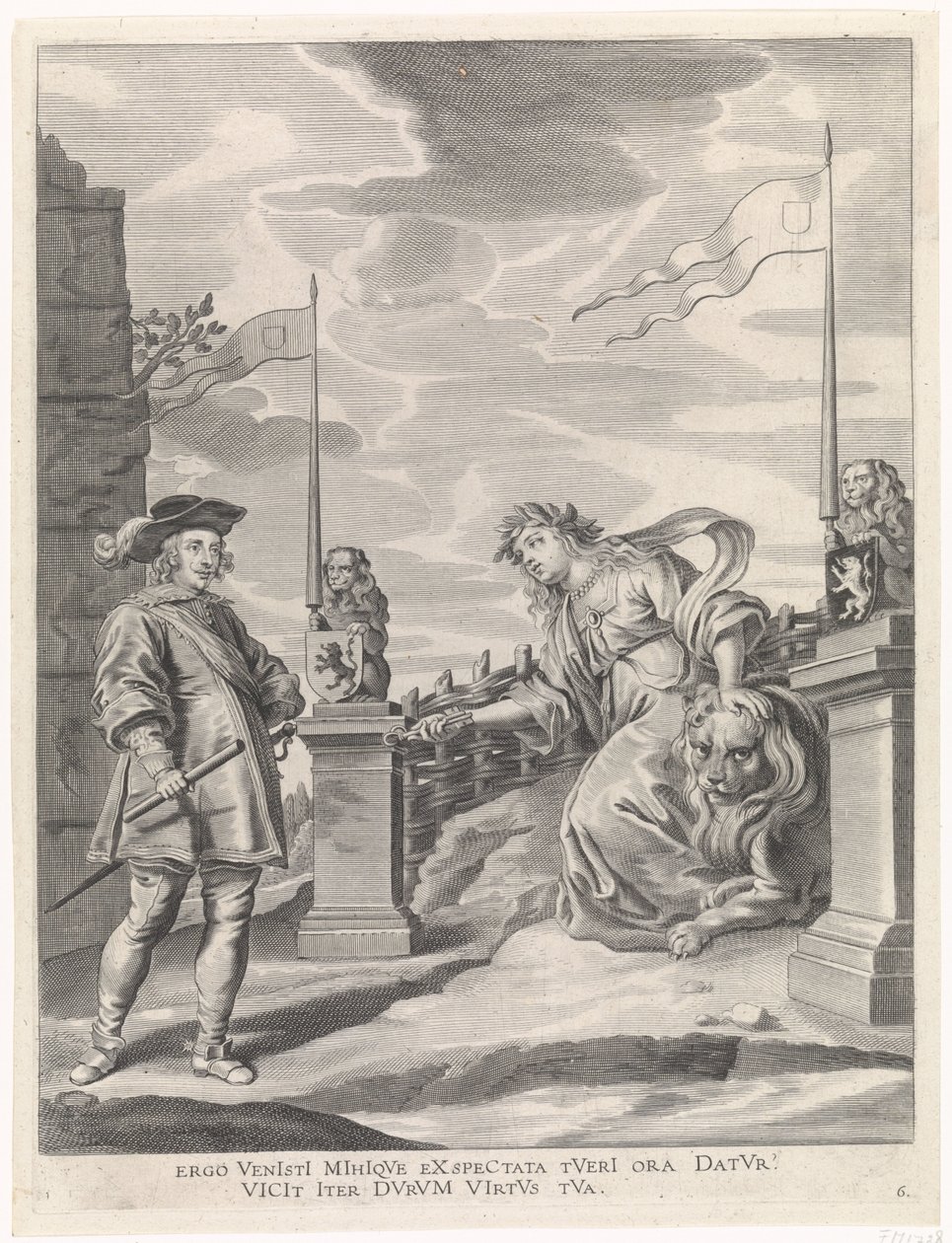 Fernão recebe as chaves da cidade da donzela de Gand
Entrada alegre do Cardeal-Infante em Gand, 1635 (título da série) de Pieter de Jode (II)