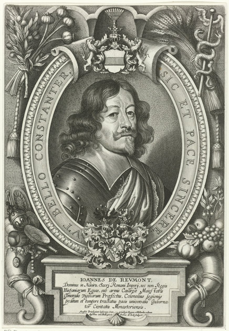 Portret de Johann von Reumont Pacificadores do Mundo Cristão (título da série) de Pieter de Jode (II)