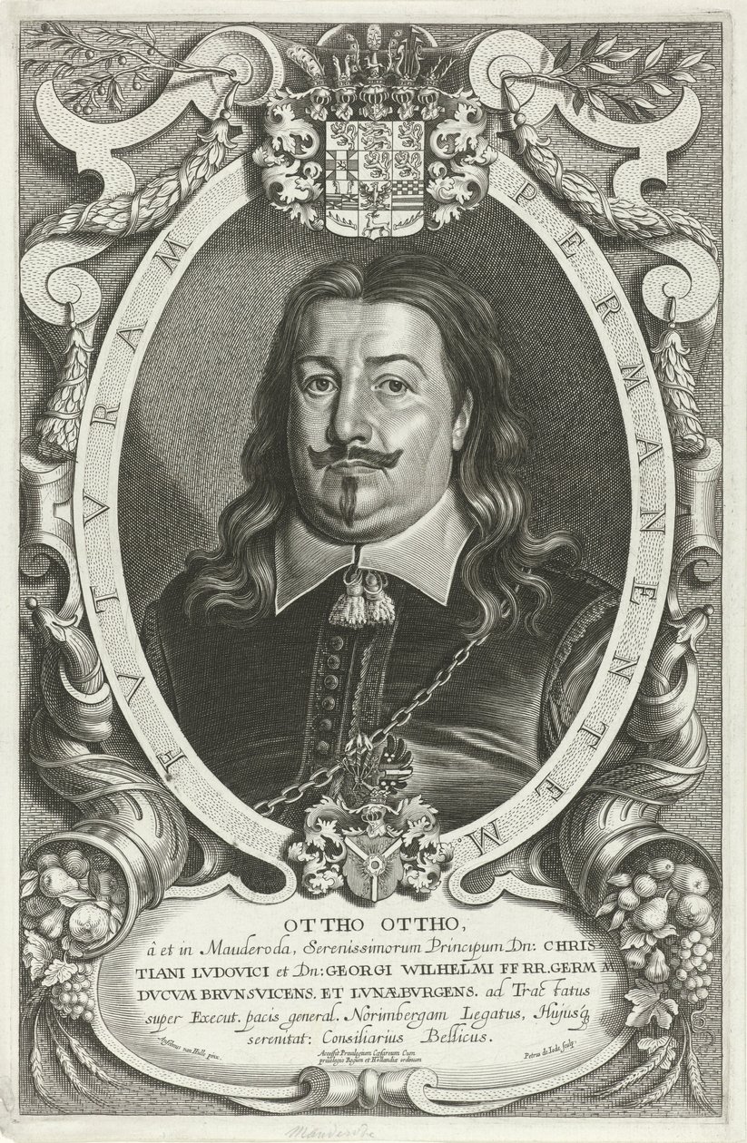 Portret de Otto Otto de Mauderode Legados famosos (título da série) de Pieter de Jode (II)