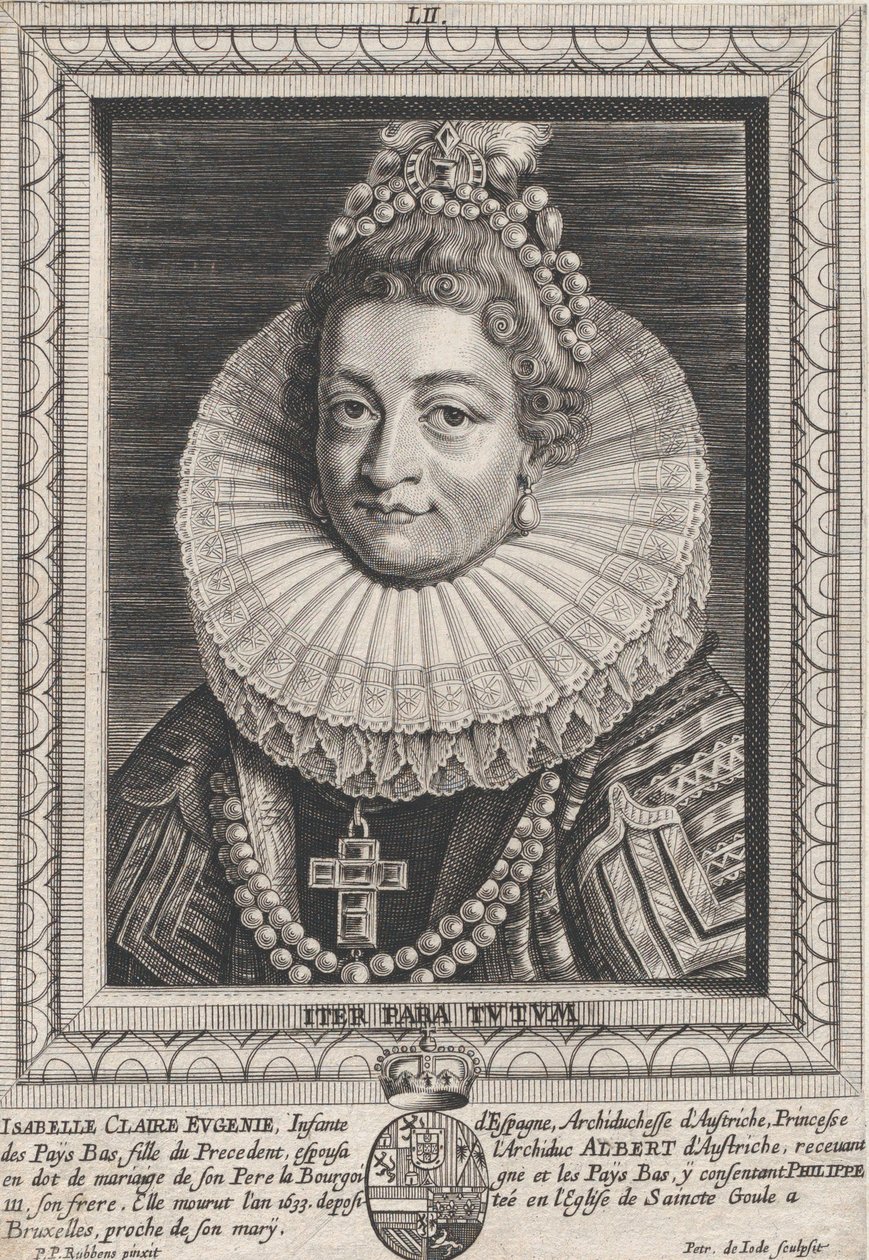 Retrato de Isabella Clara Eugenia, Infanta de Espanha, ca. 1650. de Pieter de Jode II