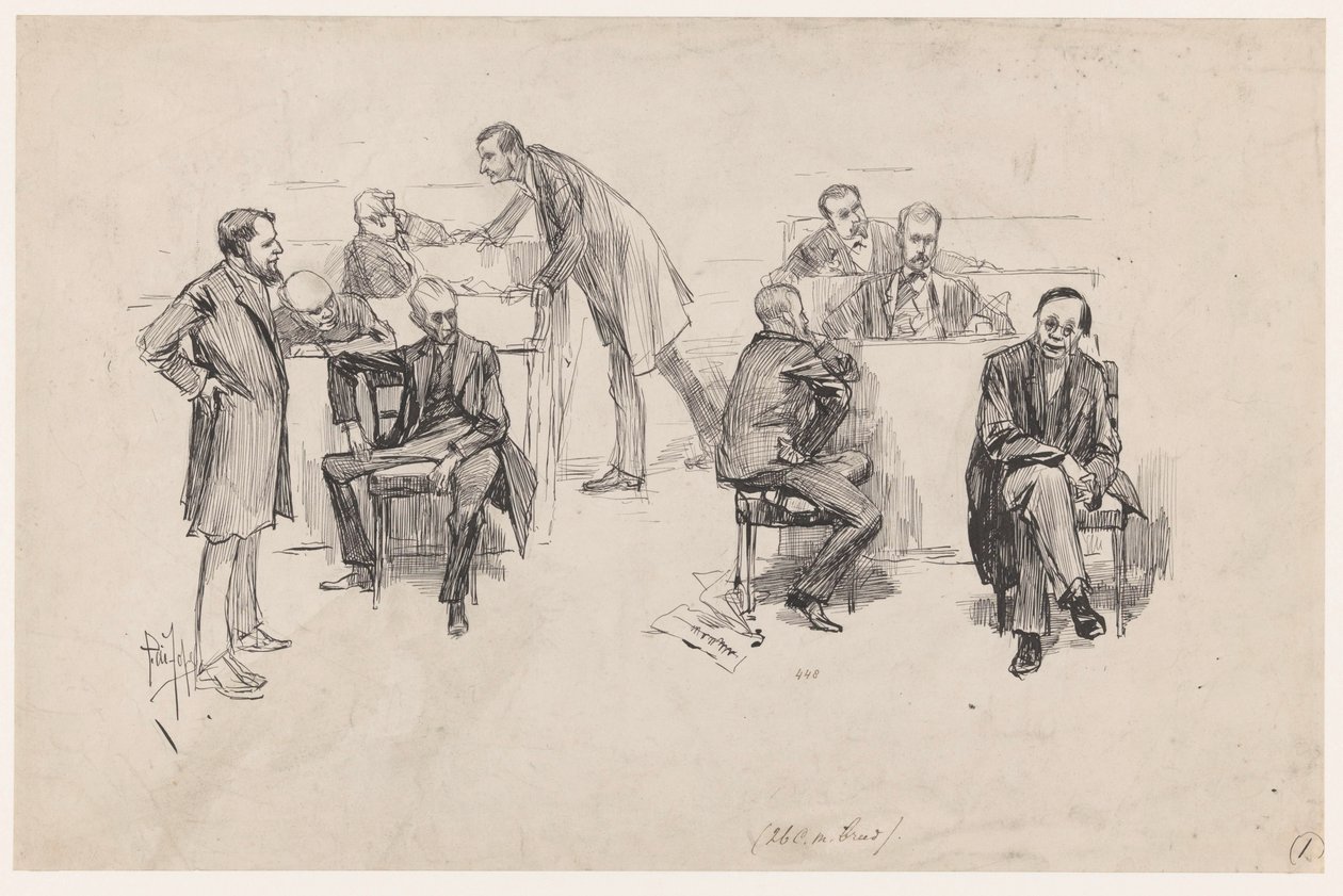 A Câmara dos Representantes durante o debate sobre a reforma constitucional em 1887 de Pieter de Josselin