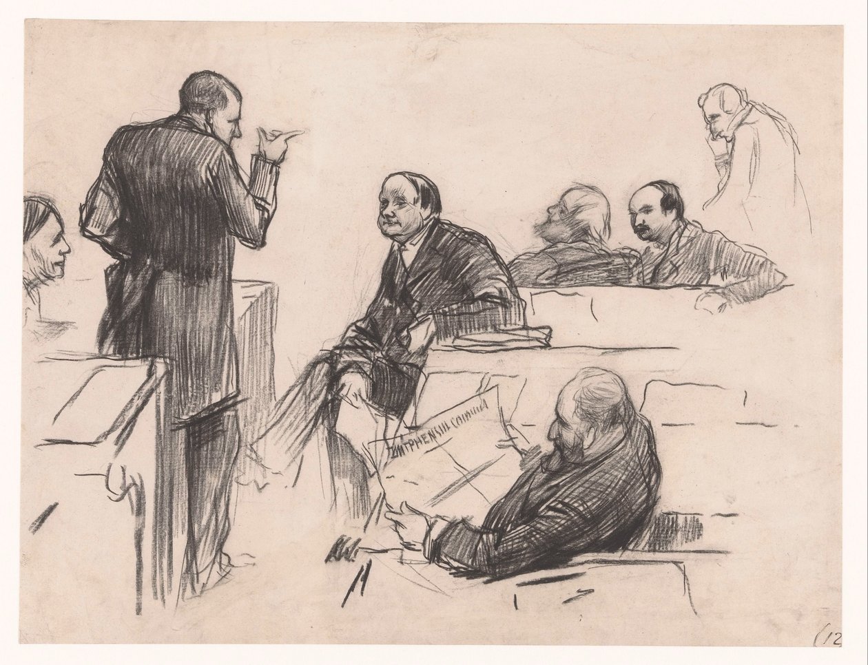 Deputados Sr. H.C. Verniers van der Loeff, A.J.W. Farncombe Sanders, G. M. van der Linden, J. Willink e Jhr. Sr. Ruys van Beerenbroek de Pieter de Josselin