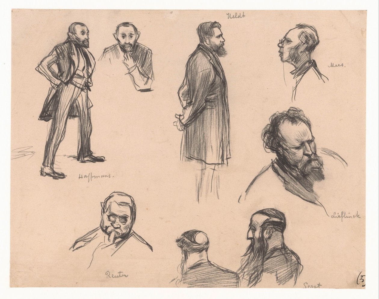 Retratos dos deputados J.H.L. Haffmans, B.H.H. Heldt, R.P. Mees, General A.E. Reuter, Capitão H. Seret e F. Lieftinck de Pieter de Josselin