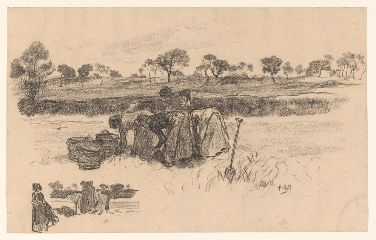 Mulheres trabalhadoras no terreno de Pieter de Josselin
