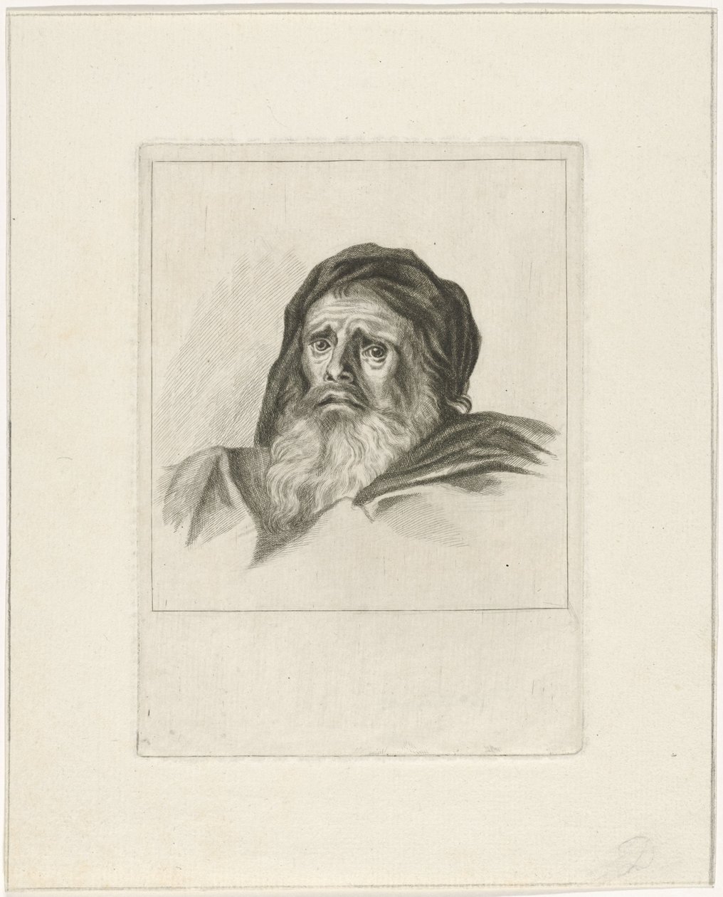 Cabeça de um homem com barba de Pieter de Mare