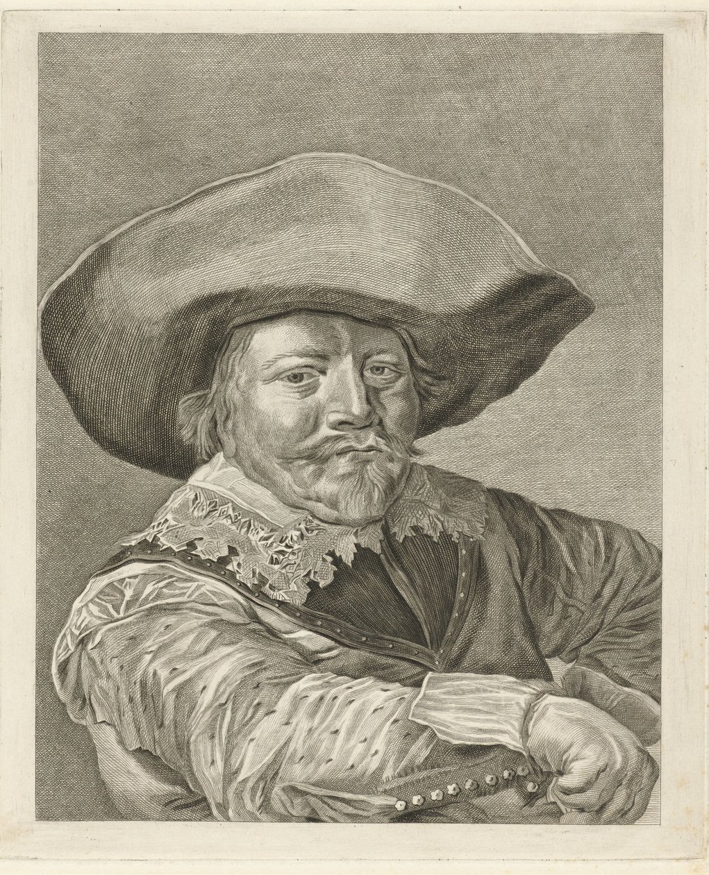 Retrato de um homem em traje do século XVII de Pieter de Mare