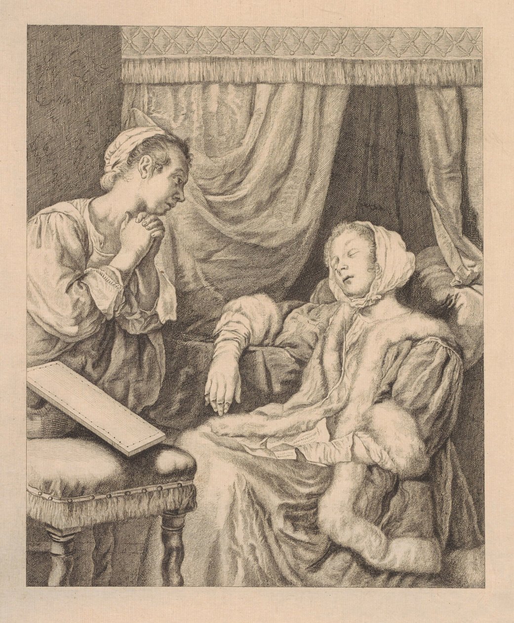 Mulher em desmaio de Pieter de Mare