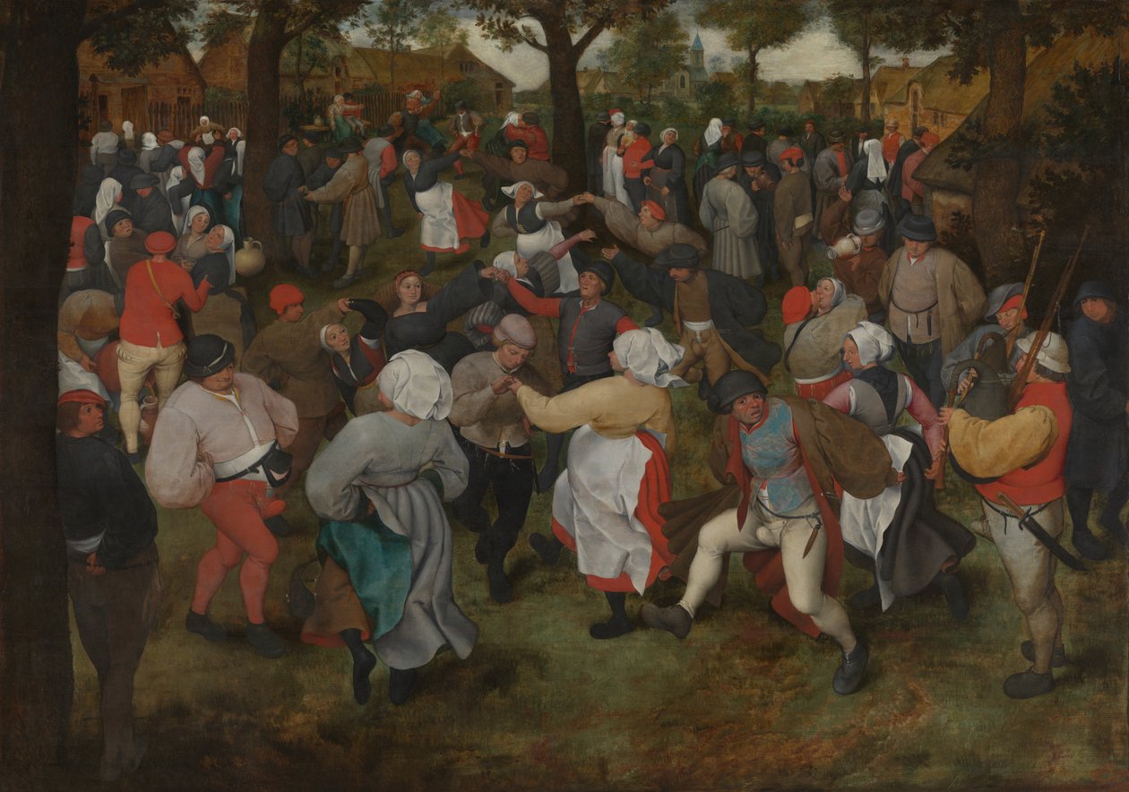 A Dança do Casamento, c.1566 (óleo sobre madeira) de Pieter the Elder Bruegel