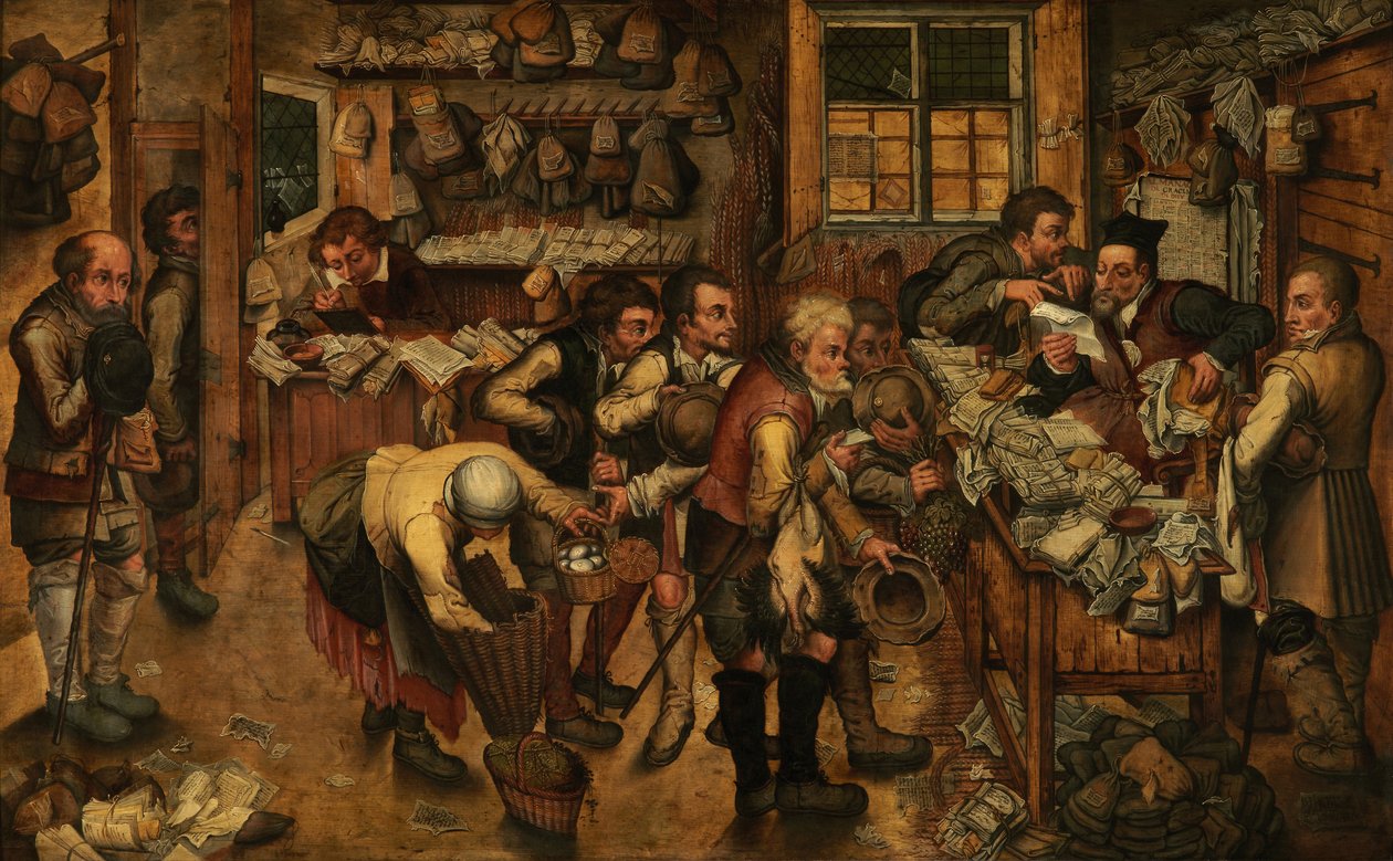 O Advogado Camponês (óleo sobre painel) de Pieter the Younger (after) Brueghel