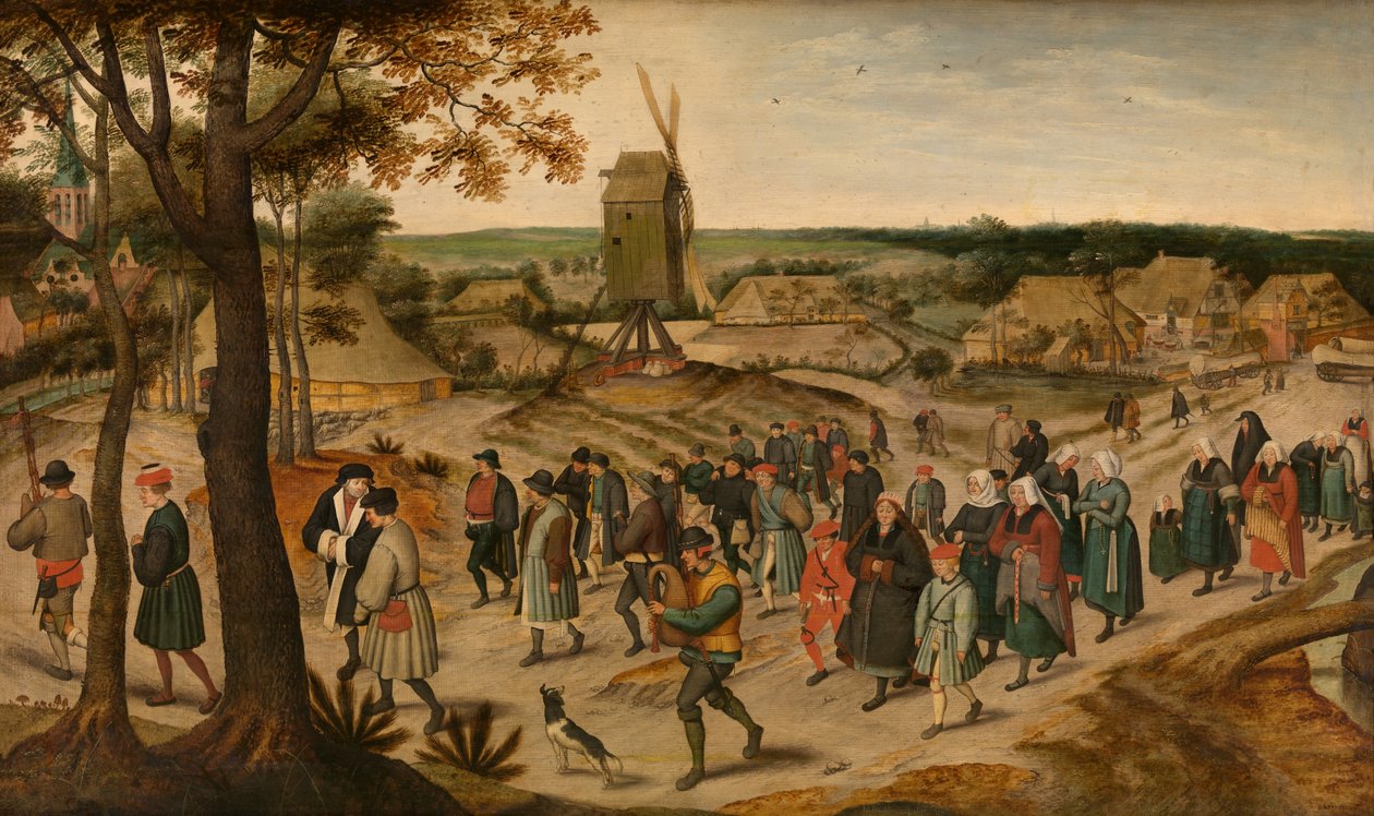 Uma procissão de casamento de Pieter the Younger Brueghel